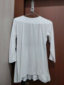 Embroidered White Tunic Top