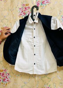 🇳🇿💫🔥Party wear Boys Navy Vest &amp; Shirt Set