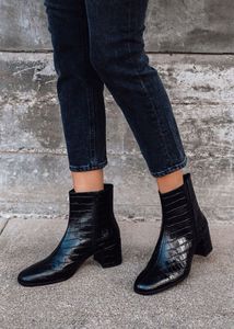 H&amp;M Crocodile Leather Boots