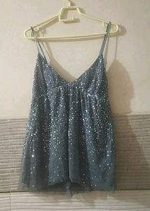 Y2k Babydoll Party Sequine Top