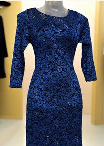 Pintrest Glitter Stunning Blue Lace Dress