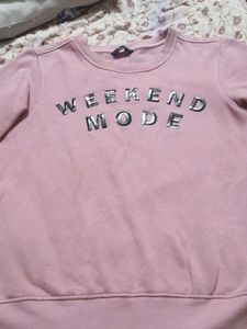 Pink Graphic Print Sweatshirt