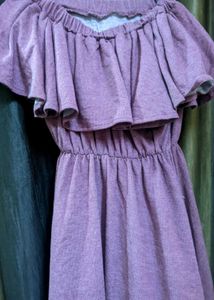 Ruffled Off-Shoulder Dress