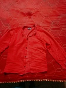 Red Long Sleeve Button-Down Shirt🤩Only In150rs