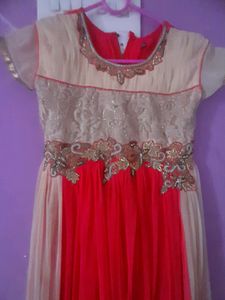 Long Frock Pink Colour