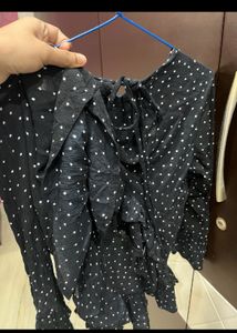 Black Polka Dot Top