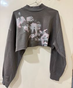 Cropped Graphic Sweatshirt