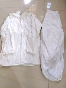 White Kurta Pajama Set,Two Times Used