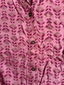 Foil-Printed Pink Kurta