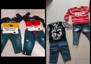 Combo Of 4 Denim N Tshirt Set