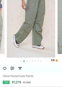 New Me Olive Cargos For Women