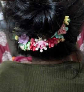 Hair jewellery.. Juda pin.. flower design.. bun style