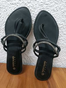 Tokyo Talkies Black Flats