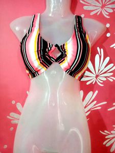 Striped Bikini Top