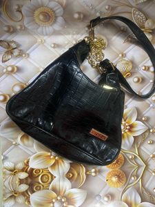Black, Blue And Yellow Sling/Handbags.