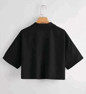 Black  Cropped Shirt