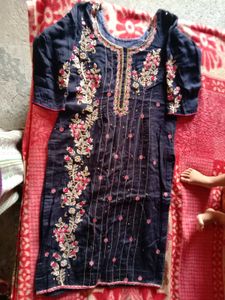 Suit Salwar With Pink Dupatta