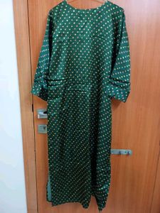 Green Printed Kurta