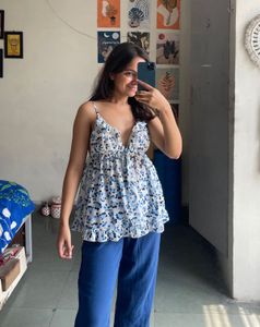 Floral Ruffle Tank Top