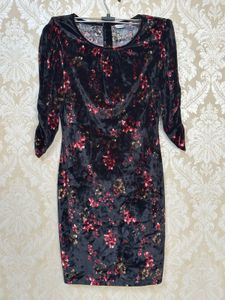 Floral Velvet Mini Dress