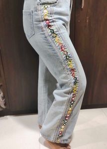👇🌸 Garba Special Handmade Jeans – H.M Collection