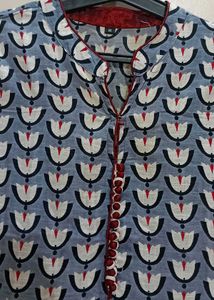Printed Kurta With Stylish Sleeves