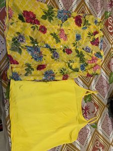 AND Women Floral Top With spaghetti