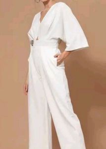 Elegant White Wide-Leg Jumpsuit