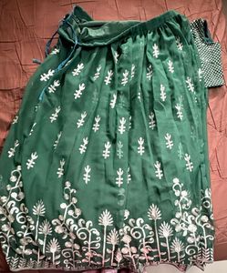 Green Sequin Lehenga Without Dupatta