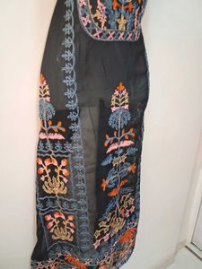 Elegant Embroidered kurti semistich material