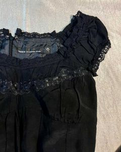 Black Cottagecore Dress