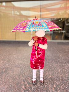 Pink Floral Silk Cheongsam Dress For 2 Yr Old Girl