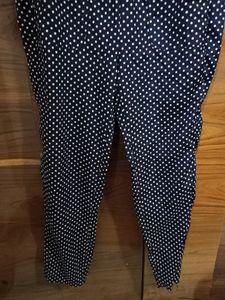 Blue N White Polka Dot Jumpsuit