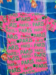 Pink Printed T Shirt For Women