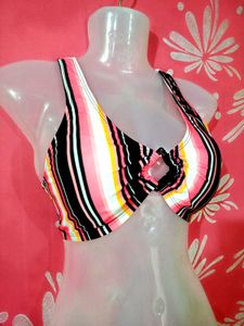 Striped Bikini Top