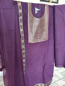 Purple Fancy Dress Material
