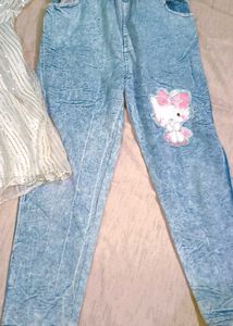 Short Frock With Jeans