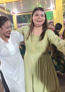 Olive Green Embroidered Dress