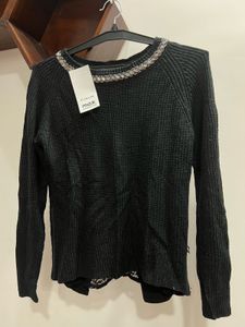 Black Fusion Max Embellished Sweater