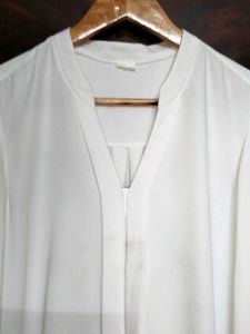 Off White Full Sleeve Tops For Women