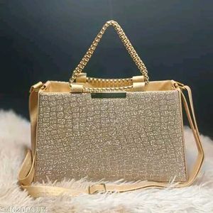 Elegant Gold Glitter Evening Bag