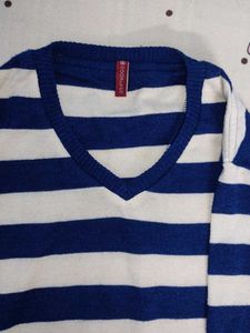 Striped V-Neck Sweater