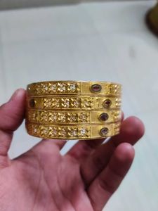 Gold Plated Bangles Set Of Four