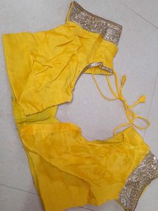 Work Saree With Stitched Blouse