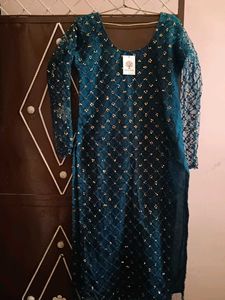 Emerald Green Embellished Dress