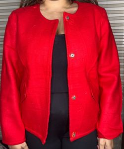 Red Cropped Jacket