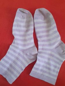 Striped Lavender Socks