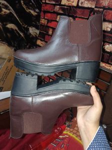 Brown Leather Ankle Boots
