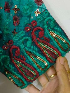 Sequin Ethnic Custom Peplum Top