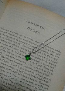 Green Emerald Charm Necklace